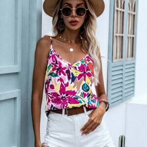 SHEIN VCAY Floral Print Cami Top Size XS